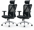 Office Chair, Comfy Ergonomic Office Chair, High Back Computer Chair with Adaptive Lumbar Support & wide Headrest, Flip-up Armrests, Swivel Desk Chair for Long Hours, WITHOUT Footrest, Grey