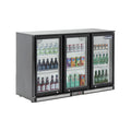 ICECASA Commercial 52.6" 3 Glass Door Back Bar Fridge Beverage Cooler 11.7 Cu.ft | ICE-320H