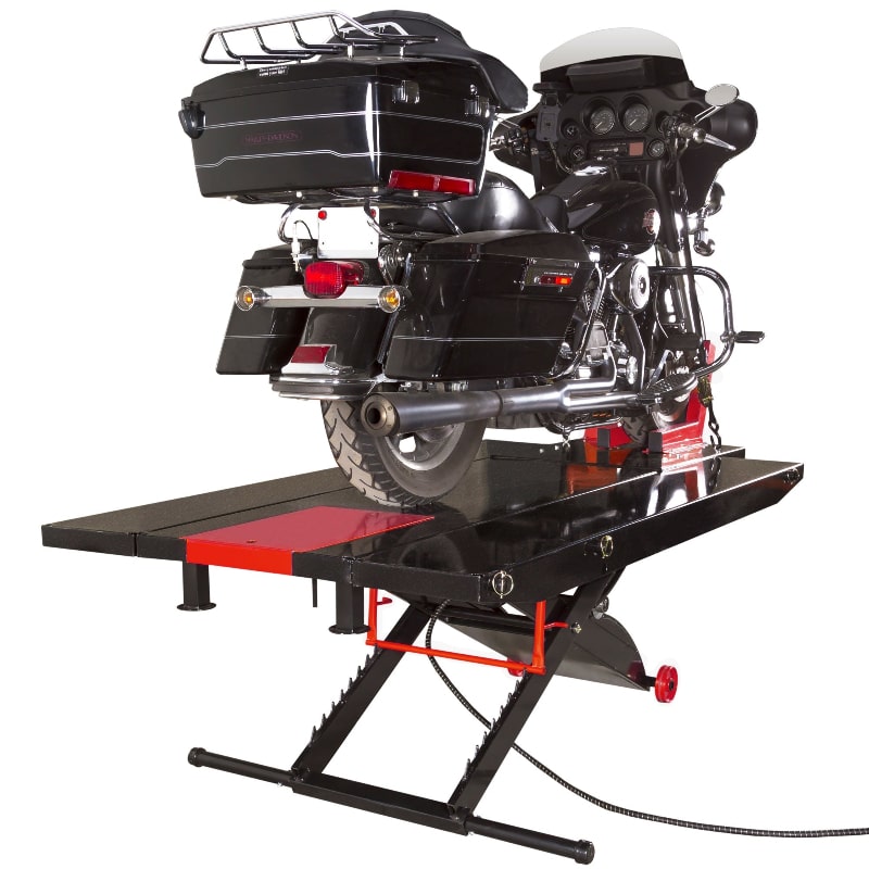 Black Widow ProLift Extra-Wide Pneumatic Motorcycle Lift Table - 1,500 lb. Capacity