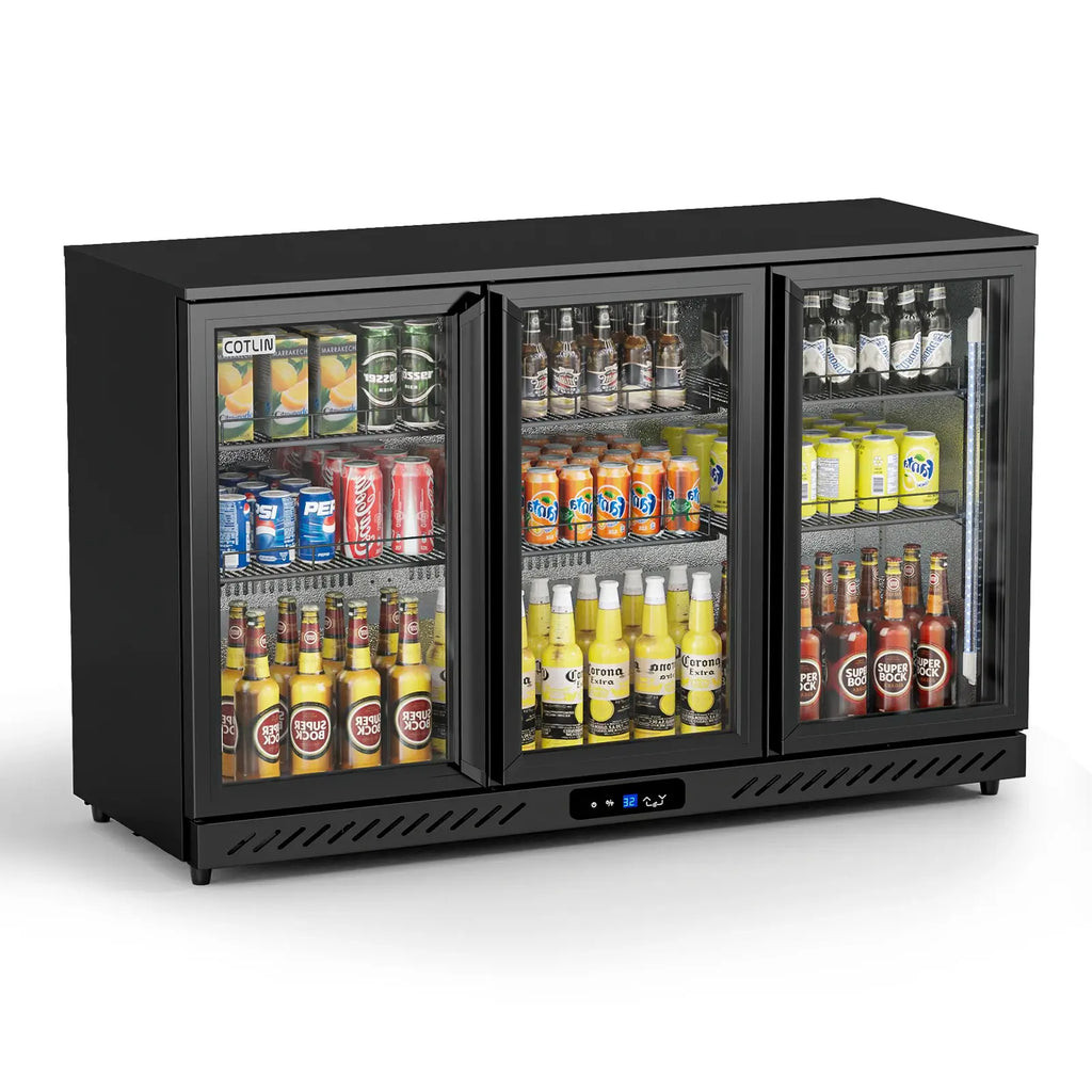 Cotlin 11.45 Cu.Ft Back Bar Beverage Cooler (3-Door) - Auto Defrost
