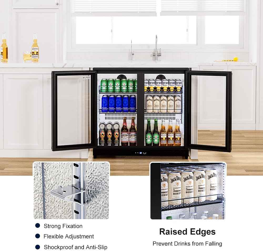 Cotlin 7.4 Cu.Ft Back Bar Beverage Cooler (2-Door) - Auto Defrost