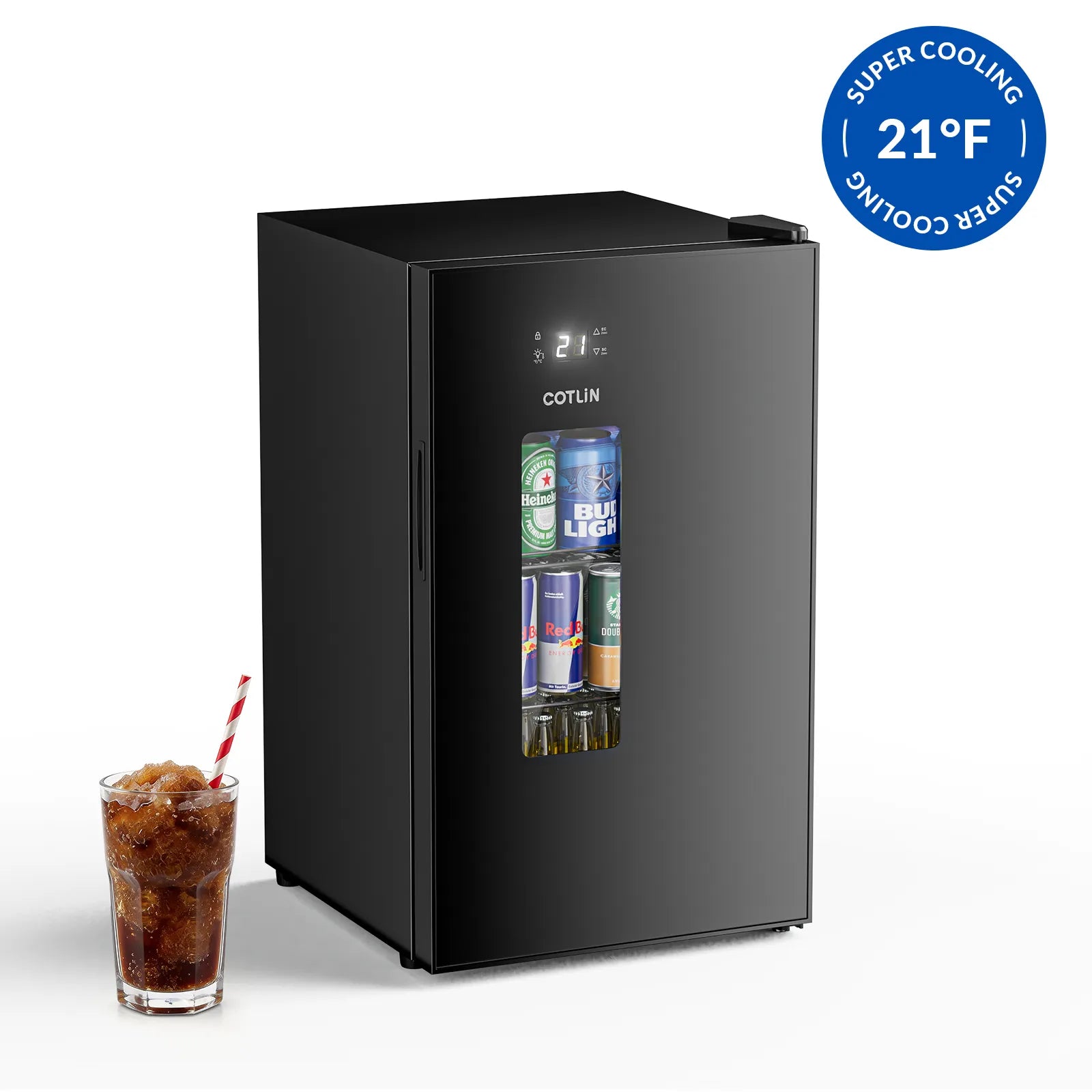 Cotlin 21°F Ultra-Cold Beverage Cooler with Turbo Chill — 95-Can